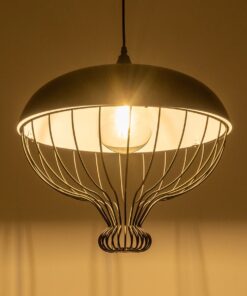 GLOBOSTAR® SOBRINO 999-0112 Vintage Κρεμαστό Φωτιστικό Οροφής με Ντουί 1 x E27 AC 220-240V IP20 – Μαύρο – Μ45 x Π45 x Υ45cm