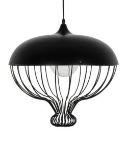 GLOBOSTAR® SOBRINO 999-0112 Vintage Κρεμαστό Φωτιστικό Οροφής με Ντουί 1 x E27 AC 220-240V IP20 – Μαύρο – Μ45 x Π45 x Υ45cm