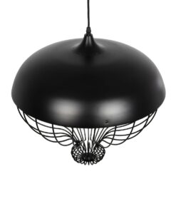 GLOBOSTAR® SOBRINO 999-0112 Vintage Κρεμαστό Φωτιστικό Οροφής με Ντουί 1 x E27 AC 220-240V IP20 – Μαύρο – Μ45 x Π45 x Υ45cm