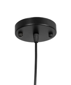 GLOBOSTAR® SOBRINO 999-0112 Vintage Κρεμαστό Φωτιστικό Οροφής με Ντουί 1 x E27 AC 220-240V IP20 – Μαύρο – Μ45 x Π45 x Υ45cm
