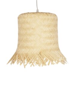 GLOBOSTAR® HAWAII 999-0125 Boho Κρεμαστό Φωτιστικό Οροφής με Ντουί 1 x E27 AC 220-240V IP20 – Μπεζ – Μ30 x Π30 x Υ30cm
