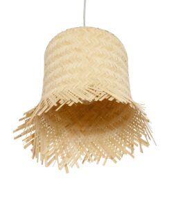 GLOBOSTAR® HAWAII 999-0125 Boho Κρεμαστό Φωτιστικό Οροφής με Ντουί 1 x E27 AC 220-240V IP20 – Μπεζ – Μ30 x Π30 x Υ30cm