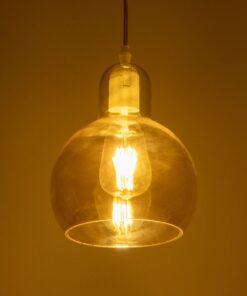 GLOBOSTAR® LUCREZIA 999-0143 Μοντέρνο Κρεμαστό Φωτιστικό Οροφής με Ντουί 1 x E27 AC 220-240V IP20 – Μελί – Μ18 x Π18 x Υ24cm