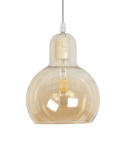 GLOBOSTAR® LUCREZIA 999-0143 Μοντέρνο Κρεμαστό Φωτιστικό Οροφής με Ντουί 1 x E27 AC 220-240V IP20 – Μελί – Μ18 x Π18 x Υ24cm