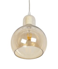 GLOBOSTAR® LUCREZIA 999-0143 Μοντέρνο Κρεμαστό Φωτιστικό Οροφής με Ντουί 1 x E27 AC 220-240V IP20 – Μελί – Μ18 x Π18 x Υ24cm