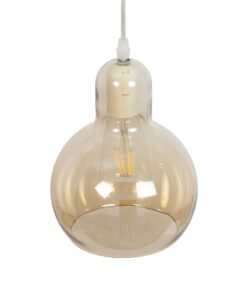 GLOBOSTAR® LUCREZIA 999-0143 Μοντέρνο Κρεμαστό Φωτιστικό Οροφής με Ντουί 1 x E27 AC 220-240V IP20 – Μελί – Μ18 x Π18 x Υ24cm