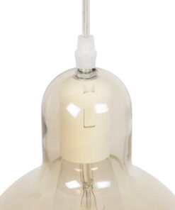 GLOBOSTAR® LUCREZIA 999-0143 Μοντέρνο Κρεμαστό Φωτιστικό Οροφής με Ντουί 1 x E27 AC 220-240V IP20 – Μελί – Μ18 x Π18 x Υ24cm