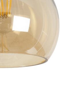 GLOBOSTAR® LUCREZIA 999-0143 Μοντέρνο Κρεμαστό Φωτιστικό Οροφής με Ντουί 1 x E27 AC 220-240V IP20 – Μελί – Μ18 x Π18 x Υ24cm