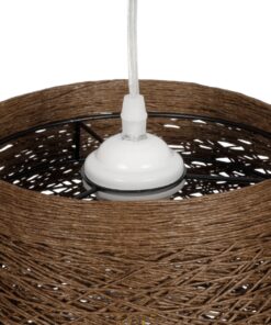 GLOBOSTAR® PLAYROOM 999-0145 Vintage Κρεμαστό Φωτιστικό Οροφής με Ντουί 1 x E27 AC 220-240V IP20 – Καφέ – Μ30 x Π30 x Υ30cm