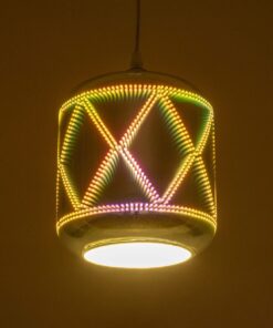 GLOBOSTAR® NEPTUNE 999-0149 Μοντέρνο Κρεμαστό Φωτιστικό Οροφής με Ντουί 1 x E27 AC 220-240V IP20 – Πολύχρωμο – Μ18 x Π18 x Υ25cm