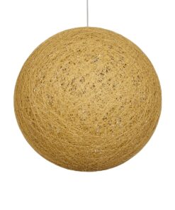 GLOBOSTAR® OCEANA 999-0155 Boho Κρεμαστό Φωτιστικό Οροφής με Ντουί 1 x E27 AC 220-240V IP20 – Μπεζ & Χρυσό – Μ60 x Π60 x Υ60cm
