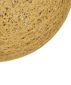 GLOBOSTAR® OCEANA 999-0155 Boho Κρεμαστό Φωτιστικό Οροφής με Ντουί 1 x E27 AC 220-240V IP20 – Μπεζ & Χρυσό – Μ60 x Π60 x Υ60cm