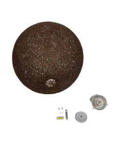 GLOBOSTAR® OCEANA 999-0156 Boho Κρεμαστό Φωτιστικό Οροφής με Ντουί 1 x E27 AC 220-240V IP20 – Καφέ – Μ60 x Π60 x Υ60cm