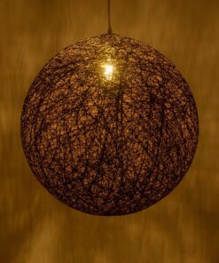 GLOBOSTAR® OCEANA 999-0156 Boho Κρεμαστό Φωτιστικό Οροφής με Ντουί 1 x E27 AC 220-240V IP20 – Καφέ – Μ60 x Π60 x Υ60cm