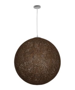 GLOBOSTAR® OCEANA 999-0156 Boho Κρεμαστό Φωτιστικό Οροφής με Ντουί 1 x E27 AC 220-240V IP20 – Καφέ – Μ60 x Π60 x Υ60cm