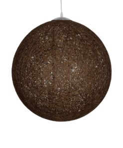 GLOBOSTAR® OCEANA 999-0156 Boho Κρεμαστό Φωτιστικό Οροφής με Ντουί 1 x E27 AC 220-240V IP20 – Καφέ – Μ60 x Π60 x Υ60cm