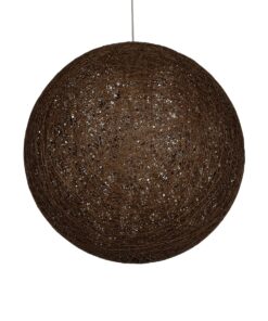 GLOBOSTAR® OCEANA 999-0156 Boho Κρεμαστό Φωτιστικό Οροφής με Ντουί 1 x E27 AC 220-240V IP20 – Καφέ – Μ60 x Π60 x Υ60cm