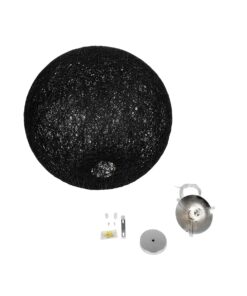 GLOBOSTAR® OCEANA 999-0157 Boho Κρεμαστό Φωτιστικό Οροφής με Ντουί 1 x E27 AC 220-240V IP20 – Μαύρο – Μ60 x Π60 x Υ60cm