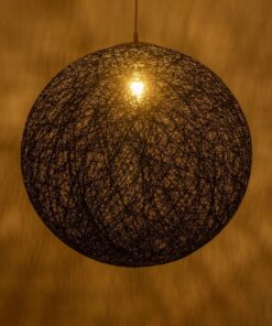 GLOBOSTAR® OCEANA 999-0157 Boho Κρεμαστό Φωτιστικό Οροφής με Ντουί 1 x E27 AC 220-240V IP20 – Μαύρο – Μ60 x Π60 x Υ60cm
