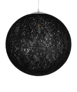 GLOBOSTAR® OCEANA 999-0157 Boho Κρεμαστό Φωτιστικό Οροφής με Ντουί 1 x E27 AC 220-240V IP20 – Μαύρο – Μ60 x Π60 x Υ60cm
