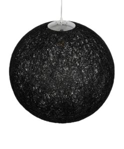 GLOBOSTAR® OCEANA 999-0157 Boho Κρεμαστό Φωτιστικό Οροφής με Ντουί 1 x E27 AC 220-240V IP20 – Μαύρο – Μ60 x Π60 x Υ60cm
