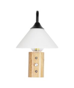 GLOBOSTAR® ALESSIA 999-0177 Μοντέρνο Φωτιστικό Τοίχου – Απλίκα με Ντουί 1 x E27 AC 220-240V IP20 – Μπεζ & Μαύρο – Μ18 x Π26 x Υ29cm