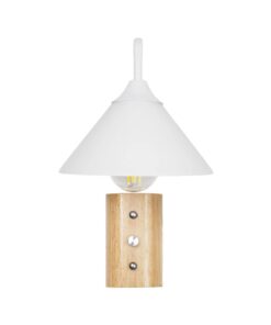 GLOBOSTAR® ALESSIA 999-0178 Μοντέρνο Φωτιστικό Τοίχου – Απλίκα με Ντουί 1 x E27 AC 220-240V IP20 – Μπεζ & Λευκό – Μ18 x Π26 x Υ29cm