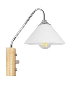 GLOBOSTAR® ALESSIA 999-0179 Μοντέρνο Φωτιστικό Τοίχου – Απλίκα με Ντουί 1 x E27 AC 220-240V IP20 – Μπεζ & Ασημί – Μ18 x Π26 x Υ29cm