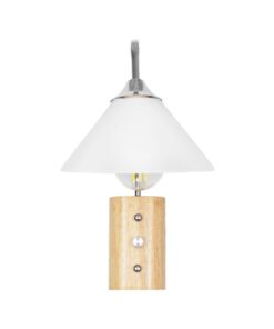 GLOBOSTAR® ALESSIA 999-0179 Μοντέρνο Φωτιστικό Τοίχου – Απλίκα με Ντουί 1 x E27 AC 220-240V IP20 – Μπεζ & Ασημί – Μ18 x Π26 x Υ29cm
