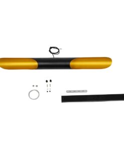 GLOBOSTAR® ESTERINA 999-0180 Μοντέρνο Κρεμαστό Φωτιστικό Οροφής με Ντουί 2 x E27 AC 220-240V IP20 – Μαύρο & Χρυσό – Μ100 x Π10 x Y10cm