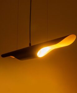GLOBOSTAR® ESTERINA 999-0180 Μοντέρνο Κρεμαστό Φωτιστικό Οροφής με Ντουί 2 x E27 AC 220-240V IP20 – Μαύρο & Χρυσό – Μ100 x Π10 x Y10cm