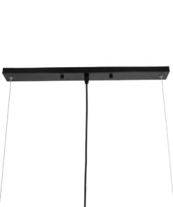 GLOBOSTAR® ESTERINA 999-0180 Μοντέρνο Κρεμαστό Φωτιστικό Οροφής με Ντουί 2 x E27 AC 220-240V IP20 – Μαύρο & Χρυσό – Μ100 x Π10 x Y10cm