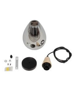 GLOBOSTAR® NOAH 999-0184 Μοντέρνο Κρεμαστό Φωτιστικό Οροφής με Ντουί 1 x E27 AC 220-240V IP20 – Γκρι & Μπεζ – Μ16 x Π16 x Υ30cm