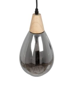 GLOBOSTAR® NOAH 999-0184 Μοντέρνο Κρεμαστό Φωτιστικό Οροφής με Ντουί 1 x E27 AC 220-240V IP20 – Γκρι & Μπεζ – Μ16 x Π16 x Υ30cm