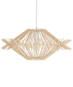 GLOBOSTAR® SASSO 999-0201 Boho Κρεμαστό Φωτιστικό Οροφής με Ντουί 1 x E27 AC 220-240V IP20 – Μπεζ – Μ50 x Π50 x Y23cm