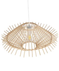 GLOBOSTAR® SASSO 999-0201 Boho Κρεμαστό Φωτιστικό Οροφής με Ντουί 1 x E27 AC 220-240V IP20 – Μπεζ – Μ50 x Π50 x Y23cm