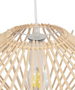 GLOBOSTAR® SASSO 999-0201 Boho Κρεμαστό Φωτιστικό Οροφής με Ντουί 1 x E27 AC 220-240V IP20 – Μπεζ – Μ50 x Π50 x Y23cm