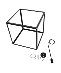 GLOBOSTAR® CUBE 999-0215 Μοντέρνο Κρεμαστό Φωτιστικό Οροφής με Ντουί 1 x E27 AC 220-240V IP20 – Μαύρο – Μ70 x Π70 x Υ87cm