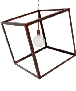 GLOBOSTAR® CUBE 999-0216 Μοντέρνο Κρεμαστό Φωτιστικό Οροφής με Ντουί 1 x E27 AC 220-240V IP20 – Χάλκινο – Μ70 x Π70 x Υ87cm