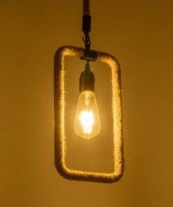 GLOBOSTAR® MALVERN 999-0234 Vintage Κρεμαστό Φωτιστικό Οροφής με Ντουί 1 x E27 AC 220-240V IP20 – Μαύρο & Μπεζ – Μ18.5 x Π4 x Υ41.5cm