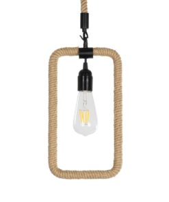 GLOBOSTAR® MALVERN 999-0234 Vintage Κρεμαστό Φωτιστικό Οροφής με Ντουί 1 x E27 AC 220-240V IP20 – Μαύρο & Μπεζ – Μ18.5 x Π4 x Υ41.5cm