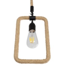 GLOBOSTAR® MALVERN 999-0234 Vintage Κρεμαστό Φωτιστικό Οροφής με Ντουί 1 x E27 AC 220-240V IP20 – Μαύρο & Μπεζ – Μ18.5 x Π4 x Υ41.5cm