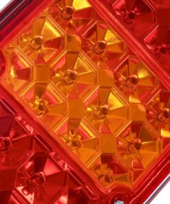 GLOBOSTAR® TAILIGHT 999-0256 Πίσω Φανάρι Οχημάτων LED 9W 360lm 180° DC 24V Αδιάβροχο IP66 Πορτοκαλί & Κόκκινο & Ψυχρό Λευκό 6000K – Πακέτο 2 Τεμαχίων – Μ46 x Π13 x Υ7cm – 1 Χρόνο Εγγύηση
