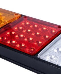 GLOBOSTAR® ARROWLIGHT 999-0261 Πίσω Φανάρι Οχημάτων Βέλος LED 9W 360lm 180° DC 24V Αδιάβροχο IP66 Πορτοκαλί & Κόκκινο & Ψυχρό Λευκό 6000K – Μ32 x Π3.5 x Υ14cm – Πακέτο 2 Τεμαχίων – 1 Χρόνο Εγγύηση