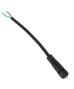 GLOBOSTAR® CONNECTOR 999-0265 2 Pin Σύνδεσμος Τροφοδοσίας για Wall Washers & Προβολείς με Είσοδο 2 x 0.25mm2 & Έξοδο 1 x Αρσενικό Βύσμα Αδιάβροχο IP65 – Μαύρο – Μ20 x Π1.5 x Υ1.5cm