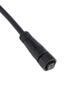 GLOBOSTAR® CONNECTOR 999-0265 2 Pin Σύνδεσμος Τροφοδοσίας για Wall Washers & Προβολείς με Είσοδο 2 x 0.25mm2 & Έξοδο 1 x Αρσενικό Βύσμα Αδιάβροχο IP65 – Μαύρο – Μ20 x Π1.5 x Υ1.5cm