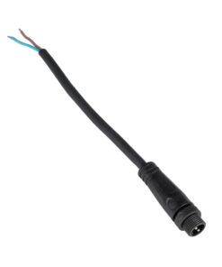 GLOBOSTAR® CONNECTOR 999-0266 2 Pin Σύνδεσμος Τροφοδοσίας για Wall Washers & Προβολείς με Είσοδο 2 x 0.25mm2 & Έξοδο 1 x Θηλυκό Βύσμα Αδιάβροχο IP65 – Μαύρο – Μ20 x Π1.5 x Υ1.5cm