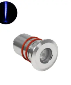 GLOBOSTAR® UNDERWATERDANI 90413 Υποβρύχιο Χωνευτό Σποτ για Σιντριβάνια/Πισίνες LED 1W 80lm 5° DC 24V Αδιάβροχο IP68 Μπλε Dimmable - Bridgelux SMD Chip - Ανοξείδωτο Ατσάλι SS304 - Μ3 x Π3 x Υ5cm / Q2.5cm - 3 Χρόνια Εγγύηση
