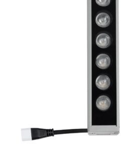 GLOBOSTAR® WASHERPANDA 999-0272 Μπάρα Φωτισμού Wall Washer LED 36W 3960lm 15° DC 24V Αδιάβροχο IP67 Θερμό Λευκό 2700K Dimmable – Bridgelux SMD Chip – Γκρι Ανθρακί – Μ100 x Π4 x Υ3cm – 3 Χρόνια Εγγύηση