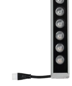 GLOBOSTAR® WASHERPANDA 999-0272 Μπάρα Φωτισμού Wall Washer LED 36W 3960lm 15° DC 24V Αδιάβροχο IP67 Θερμό Λευκό 2700K Dimmable – Bridgelux SMD Chip – Γκρι Ανθρακί – Μ100 x Π4 x Υ3cm – 3 Χρόνια Εγγύηση